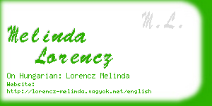 melinda lorencz business card